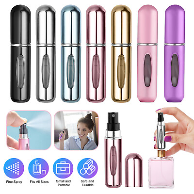 #ad #ad 7pcs Mini Refillable Travel Portable Atomizer Perfume Bottle Spray Pump Case 5ml $9.98