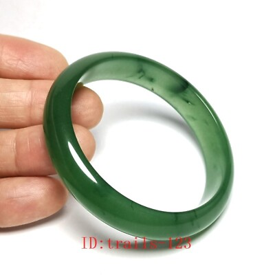 #ad 62 mm China Jade Hand Carving Bracelets Attractive Decoration Gift Collection $15.99