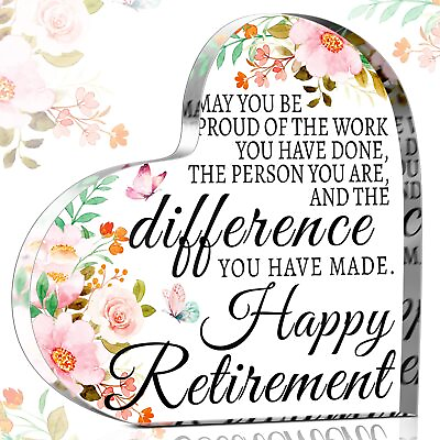 #ad #ad Retirement Gift for Women Men Retirement Plaque Happy Retirement Gifts Inspirati $12.75
