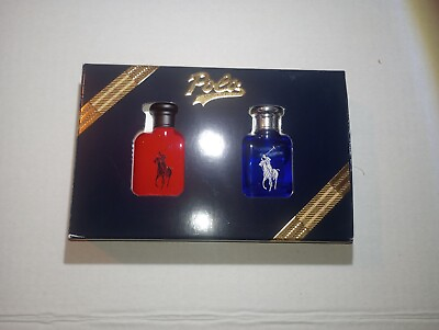 #ad #ad *BRAND NEW* RALPH LAUREN Men#x27;s World Of Polo Red amp; Blue Eau de Toilette Gift Set $31.50