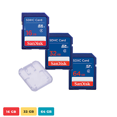 #ad SanDisk 16GB 32GB 64GB SDHC SDXC Class4 SD Flash Memory Card Camera SDSDB By Lot $2.35