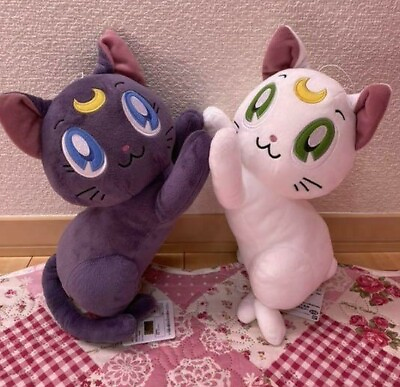 #ad Sailor Moon Eternal Luna Artemis Big Plush Doll Cat 2 Set Prize 23cm 9.0quot; Japan $59.90