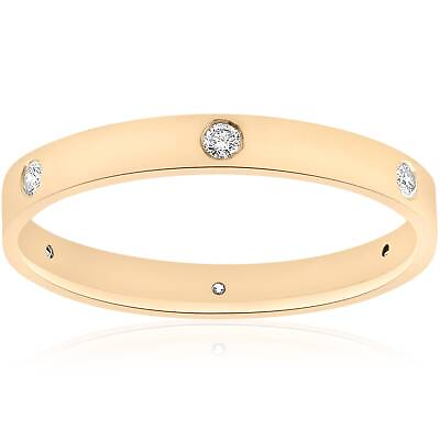 #ad 14k Yellow Gold Diamond Eternity Wedding Anniversary Ring Womens Diamond Band $284.05