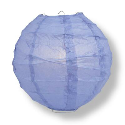 #ad BULK PACK 5 6quot; Serenity Blue Round Paper Lantern Crisscross Ribbing $3.58