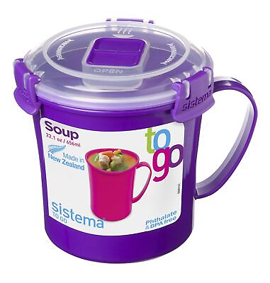 #ad Microwave Plastic Soup Mug 2.8 Cup Medium $19.87