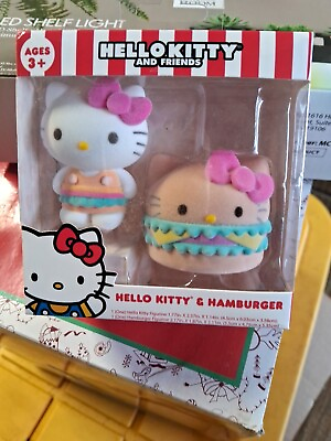 #ad Hello Kitty and Friends Sanrio Hello Kitty and Hamburger Flocked Figure 2.5quot; NEW $7.99