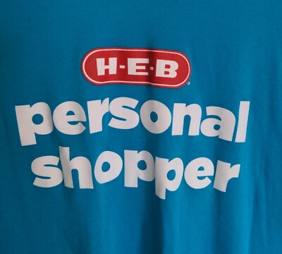#ad Heb T Tee Shirt Personal Shopper Delivery Curbside Blue Employee Uniform $12.60