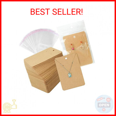 #ad Earring Cards Necklace Display Cards with Bags150 Earring Display Cards 150 Pc $11.52