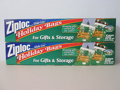 Ziploc Slide Loc Holiday Bags Medium Shirt Box Size 1999 2 Boxes 8 Bags Total $19.99