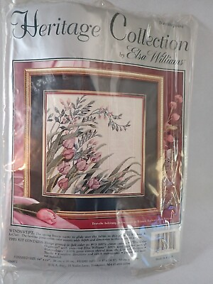 #ad Needlepoint Kit Heritage Collection Windswept Tulips 14quot; x 14quot; Elsa Williams NEW $21.49
