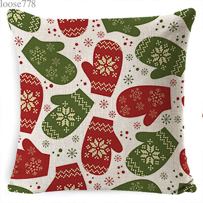 #ad Merry Christmas 2PCS Pillowcase 18x18in Sofa Throw Pillow Cover 41nj718 $27.97