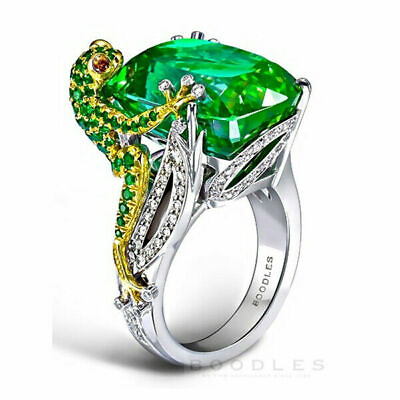 #ad Women Frog 925 Silver Cubic Zirconia Ring Wedding Proposal Party Jewelry Rings C $3.32