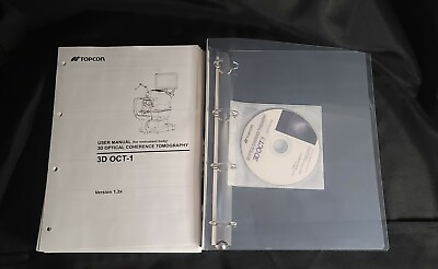 #ad TOPCON USER MANUAL INSTRUMENT BODY 3D OPTICAL COHERENCE TOMOGRAPHY 3D OCT 1 $149.00