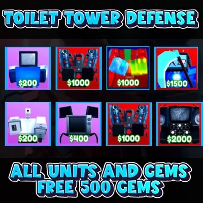 #ad 🚽 ROBLOX: Toilet Tower Defense TTD UNITS amp; GEMS NEW UPDATE 🥚 CHEAPEST 🚽 GBP 399.99