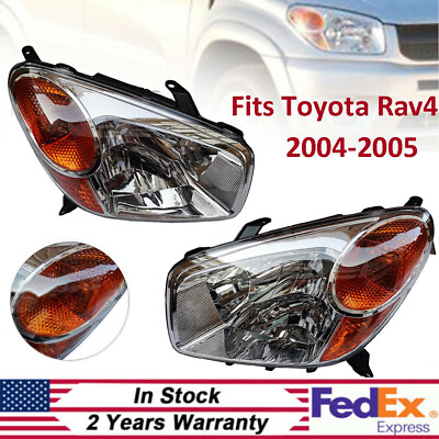 #ad For 2004 2005 Toyota RAV4 Left amp; Right Headlights Halogen A Pair Headlamps LHRH $134.90