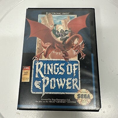#ad Rings of Power Sega Genesis 1991 Cart With Case. No Manual. Tested $37.99