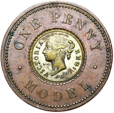 #ad Great Britain Queen Victoria 1 Penny Pence 1844 ONE PENNY MODEL CONDITION $222.39