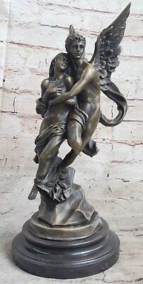 #ad Gift Decor Marble Bronze Sculpture Angel Psyche and Eros Statue Figure Cupid $299.00