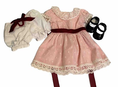 #ad American Girl Doll BeForever Samantha’s 2014 Meet Outfit Dress Hair Bow Bloome $49.99