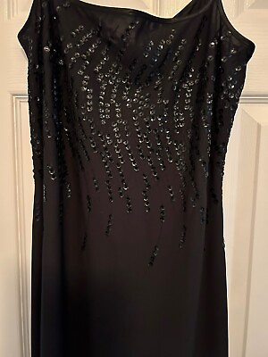 #ad Black sequin long dress $45.00