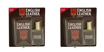 2 English Leather by Dana EAU DE COLOGNE Men Splash Fragrance Classic 0.5oz GIFT $6.95