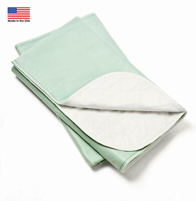 #ad 5 NEW BED PADS REUSABLE UNDERPADS 34x36 HOSPITAL GRADE INCONTINENCE WASHABLE $33.49