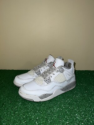 #ad Nike Air Jordan 4 Retro PS White Oreo BQ7669 100 Size 1Y READ NO INSOLES $30.00