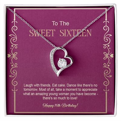 Sweet 16th Necklace Gift Birthday Gift Sixteen Present Christmas Gift For Her $44.96