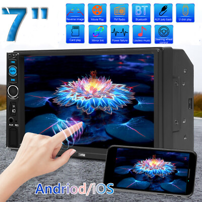 #ad 1080P 7quot; inch LCD 2Din Touch Screen Car Stereo MP5 Player Radio IOS Android FM $29.99