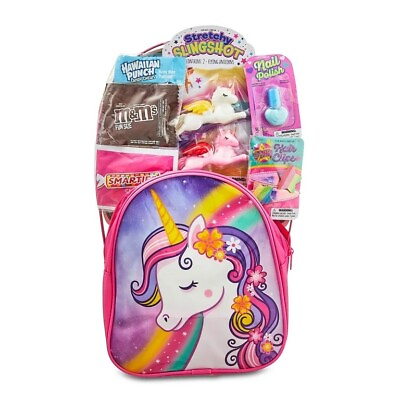 #ad #ad Unicorn Child Backpack Filled Easter Basket with Toys and Candy Gift Set $24.75