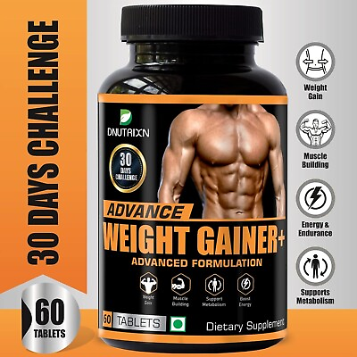 #ad STRONG Muscle Growth Mass Gainer Fast Weight Gain 30 Capsules Herbal Formula $20.28