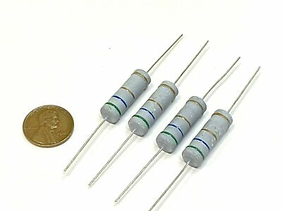 #ad 4 Pack 150k ohm Metal Oxide Film Resistor 5W 5 Watt ±5% Tolerance 4x G108 $8.44