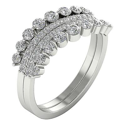 #ad Journey Natural Diamond Designer Milgrain Anniversary Ring I1 G 1.00 Ct 14K Gold $823.19