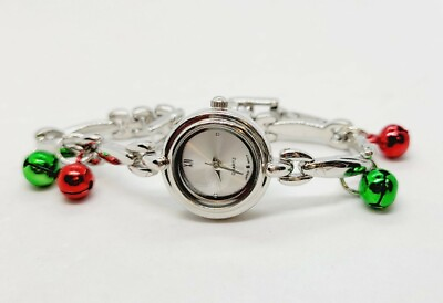 #ad Jingle Bell CHARM Bracelet Watch CHRISTMAS HOLIDAY GIFT Watch 8quot; New Battery $9.68