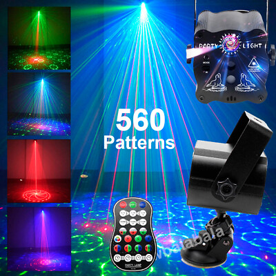 #ad 560 Pattern LED RGB Laser Stage Light Projector DJ Disco KTV Show Party Lighting $20.98