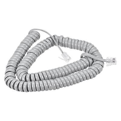 #ad Telephone Handset Cord 4P4C 13.12 Feet Landline Phone Cable Grey $6.49