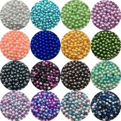 #ad Beads Acrylic Spacer Imitation Pearls Round Loose For Jewelry Making Accessory $22.55