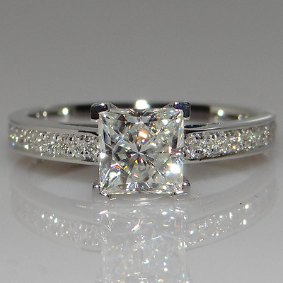 #ad Handmade Princess Cut 1ct Engagement CZ 925 Silver Women Wedding Band Ring Sz4 9 $4.99