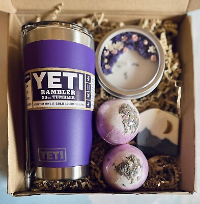 #ad YETI tumbler 20 oz Peak Purple Bath And Body Gift Set Magslide Lid Christmas $60.00