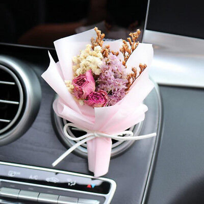 #ad Mini Natural Dried Flower Bouquet Car Auto Air Freshener Vent Perfume Clip Decor $9.88