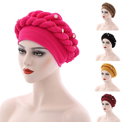 #ad Head Wrap All Match Soft Brimless Twist Head Wrap Headgear $12.25