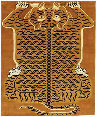 #ad Tibetan Tiger Oriental Rug Fine Nepali 8X10 Hand Knotted Plush Wool Decor Carpet $1142.10