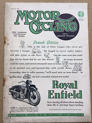 #ad Motorcycling Magazine 18 April 1946 Varran Special Three Wheeler GBP 10.49
