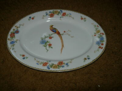 #ad MZ Altrohlau Czechoslovakia Golden Pheasant Porcelain Platter 14” $45.00