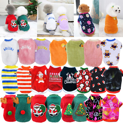 #ad Pet Fleece Clothes Puppy Dog Jumper Sweater Small Yorkie Chihuahua Cat Outfit $3.54