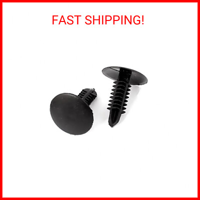 #ad XMHF 100Pcs 4.7mm Hole Plastic Rivets Fastener Push Clips Black for Car Auto Fen $13.40