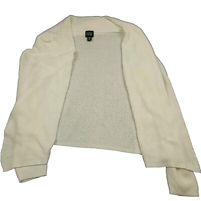 #ad Eileen Fisher Womens M Cardigan Italian Yarn Silk Blend Sweater Open Knit $40.49