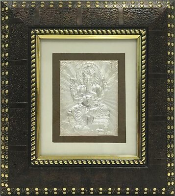 #ad Silver Picture in Frames Ganesh 8quot;x8quot; $84.48