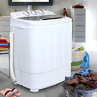 #ad #ad White Compact Portable Washer amp; Dryer with Mini Washing Machine amp; Spin dry $93.99