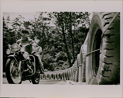 #ad GA39 Orig Photo HIGHWAY LIFE PRESERVERS Kobe Japan Old Tires Recycled Barrier $20.00